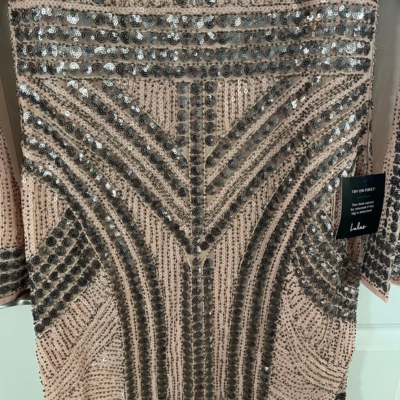 Sold ✅: Brand new, Lulus sequin pink bodycon mini dress - Picture 6 of 7